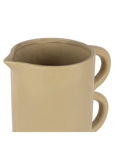 Vaso BOHEMIAN brocca ceramica avorio 19.5x13xh28cm