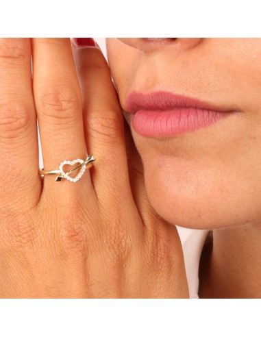 Anello Rosa Gold con Cuore Trafitto bySimon