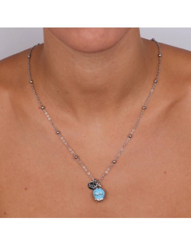 Collana Argentata con Campanella Portafortuna Capri Azzurra Amo Capri