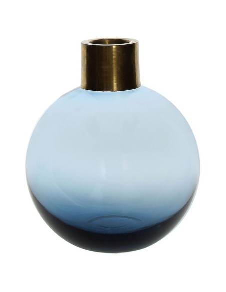 Vaso palla lilla cm 21 h Bubble vetro blu