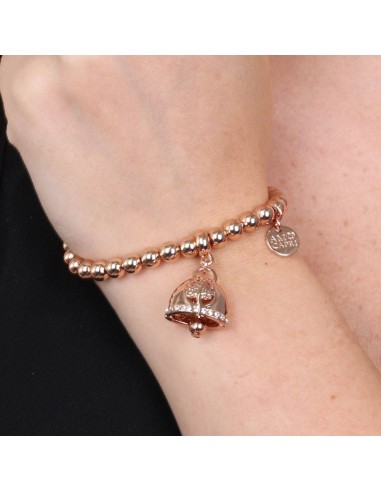 Bracciale Rosa Gold con Campanella Portafortuna Amo Capri