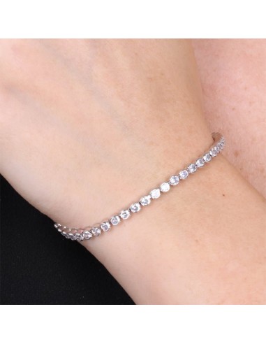 Bracciale Tennis Argentato con Cristalli Bianchi BySimon