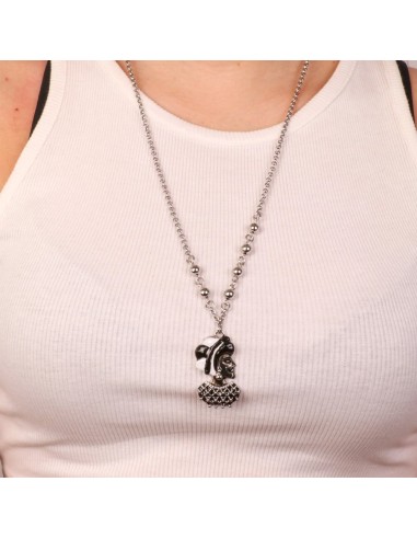 Collana Argentata con Moretto di Venezia Amo Venezia