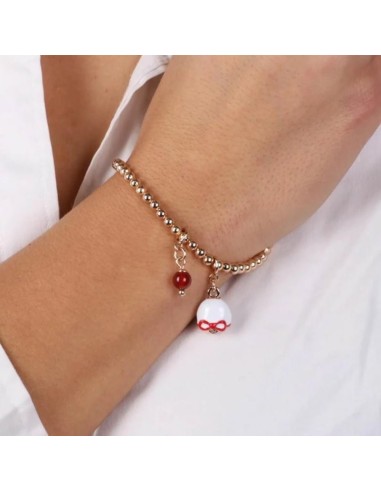 Bracciale Dorato con Campanella Portafortuna Natalizia BySimon