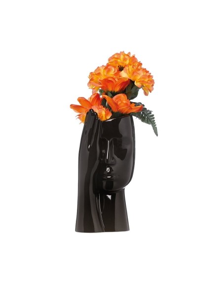 Vaso volto Zeus con mano Nera Ilary Queen 27(H) cm