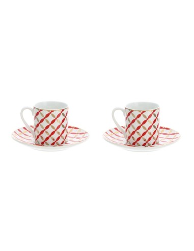 Set 2 Tazzine da Caff? Rosso e Oro VLK DESIGN by Hervit