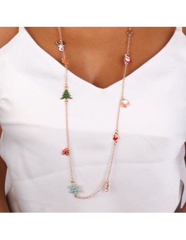 Collana dorata con decori Natalizi BySimon