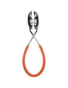 Pinza Insalata Kiss cromata con manico Arancio Bugatti