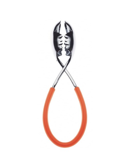 Pinza Insalata Kiss cromata con manico Arancio Bugatti