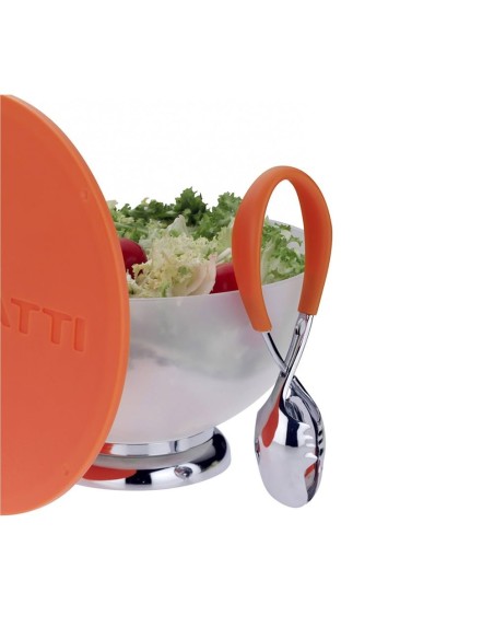 Pinza Insalata Kiss cromata con manico Arancio Bugatti