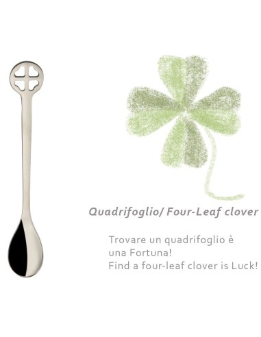 Set 6 Cucchiaini da Caff? Moka Portafortuna Dorati Bugatti