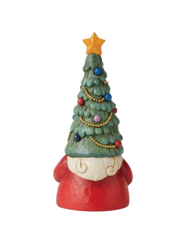 Gnomo luminoso con albero di Natale Jim Shore 23,5(H) Cm
