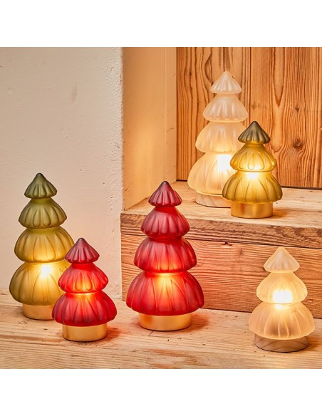 Albero di natale a led in vetro verde Andrea Fontebasso h28,5