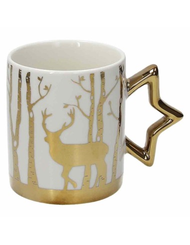 Set 2 mug natalizie bianche e oro Andrea Fontebasso 330 ml