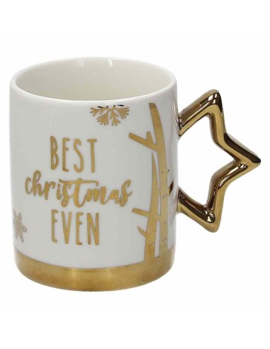 Set 2 mug natalizie bianche e oro Andrea Fontebasso 330 ml