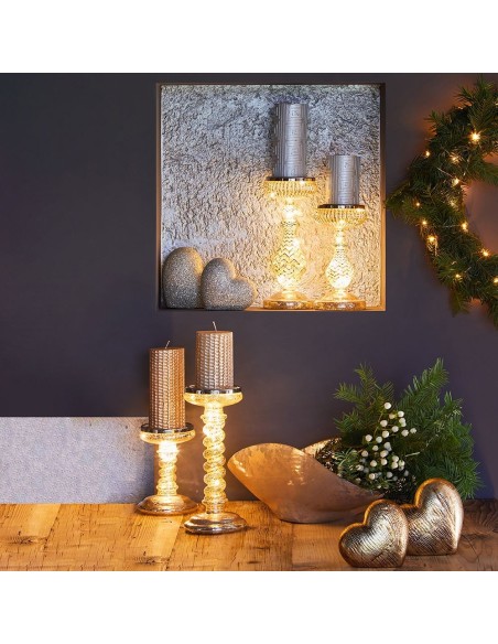 Candeliere Argentato con luce Led Andrea Fontebasso 27h