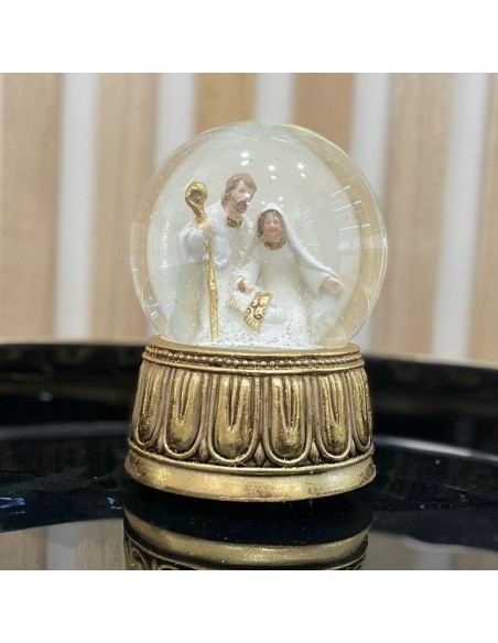 Carillon a Palla di Neve con Natività  Panna e Oro Montemaggi