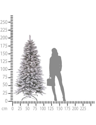 Albero di Natale Slim Innevato Dino Bianchi 210h cm