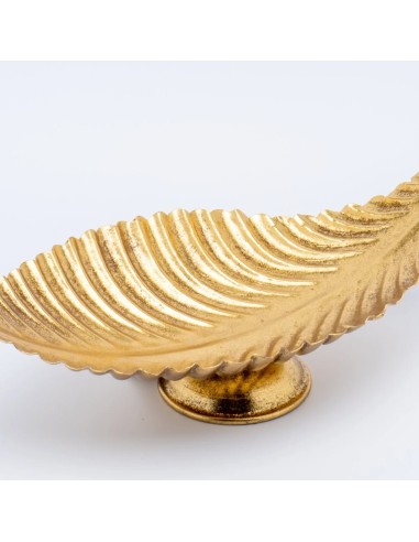 Vassoio grande foglia d'oro Silani