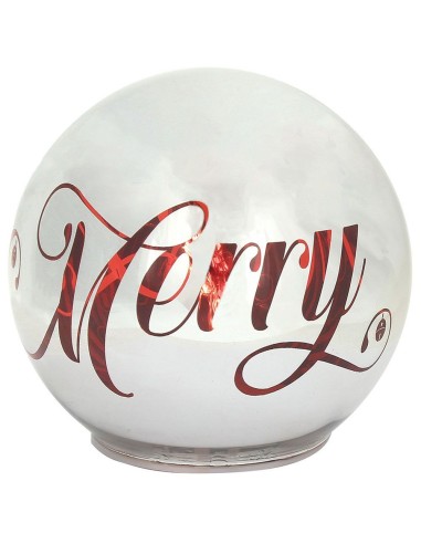 Sfera natalizia merry silver con led Andrea Fontebasso