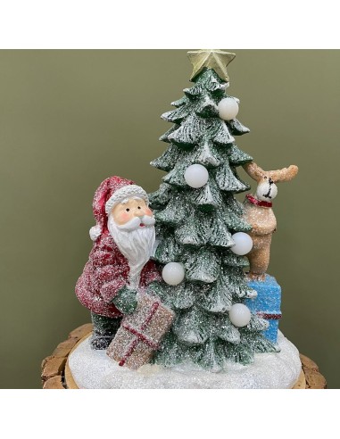 Albero di Natale con Babbo Natale e luce led Ilary Queen
