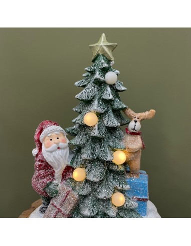 Albero di Natale con Babbo Natale e luce led Ilary Queen