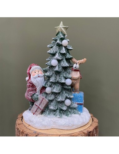 Albero di Natale con Babbo Natale e luce led Ilary Queen
