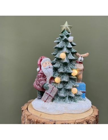 Albero di Natale con Babbo Natale e luce led Ilary Queen
