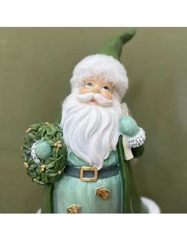 Babbo Natale Verde e Oro con ghirlanda Natalizia Ilary Queen