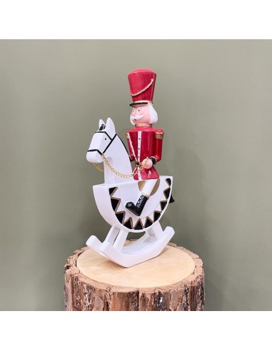 Schiaccianoci con Cavallo a dondolo Ilary Queen 29h cm