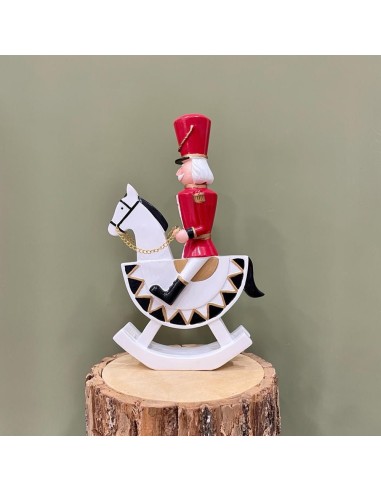 Schiaccianoci con Cavallo a dondolo Ilary Queen 29h cm