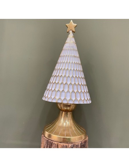 Albero di Natale bianco e oro Ilary Queen
