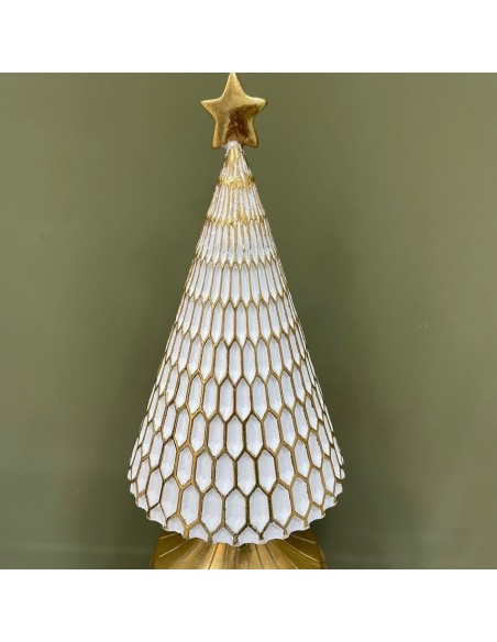 Albero di Natale bianco e oro Ilary Queen