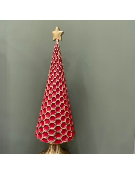 Albero di Natale rosso e oro Ilary Queen