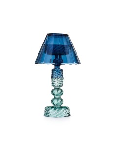 Candeliere con paralume in vetro blu Luxor EM?