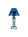 Candeliere con paralume in vetro blu Luxor EM?
