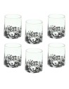 Andrea Fontebasso set 6 bicchieri in vetro black e white