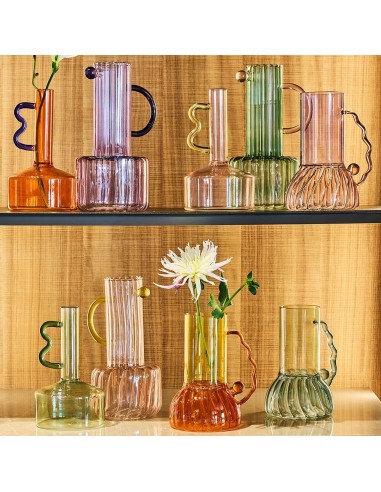 Andrea Fontebasso vaso in vetro rosa e giallo