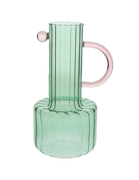 Andrea Fontebasso vaso in vetro verde e rosa