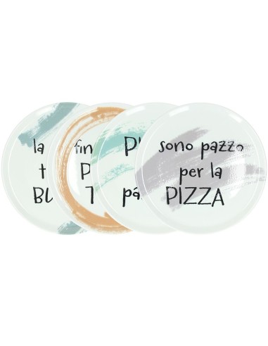Set 4 piatti pizza porcellana assortiti Andrea Fontebasso