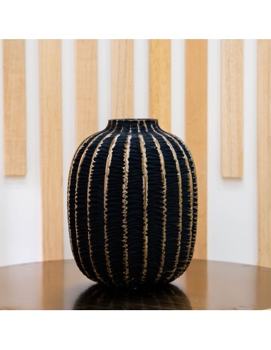 Fade Vaso Mahin piccolo in vetro nero e oro