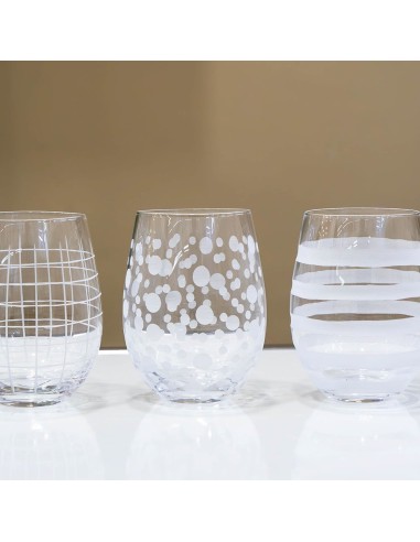 Fade set 6 Bicchieri per acqua trasparenti assortiti