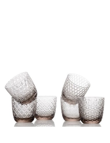 IVV Set 6 bicchieri acqua grigio tortora Sixties