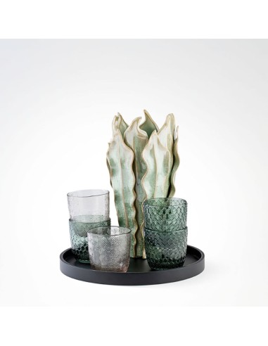 Set 6 bicchieri acqua verde pavone Sixties IVV