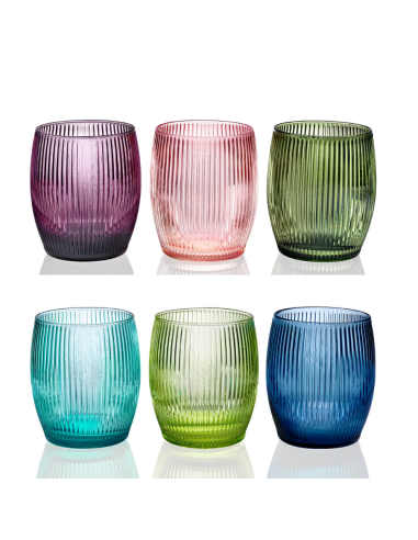 IVV Set 6 bicchieri acqua colori assortiti Gluglu
