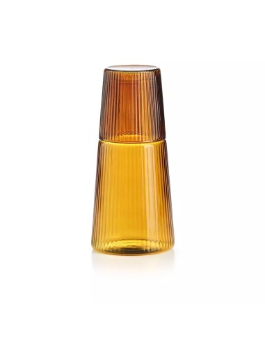 IVV Caraffa Narciso con bicchiere pliss? ambra