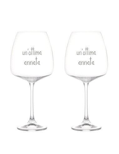 Set 2 Calici da vino Un'ottima annata Simple Day 77 cl