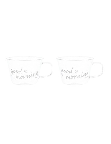 Set 2 Tazze in vetro Good Morning Simple Day