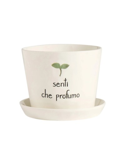 Vaso con sottovaso Senti che profumo Simple Day