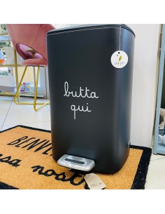 Pattumiera nera Butta qui Simple Day